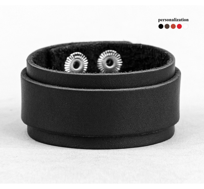 Leather cuff bracelet for men or women, code 3543