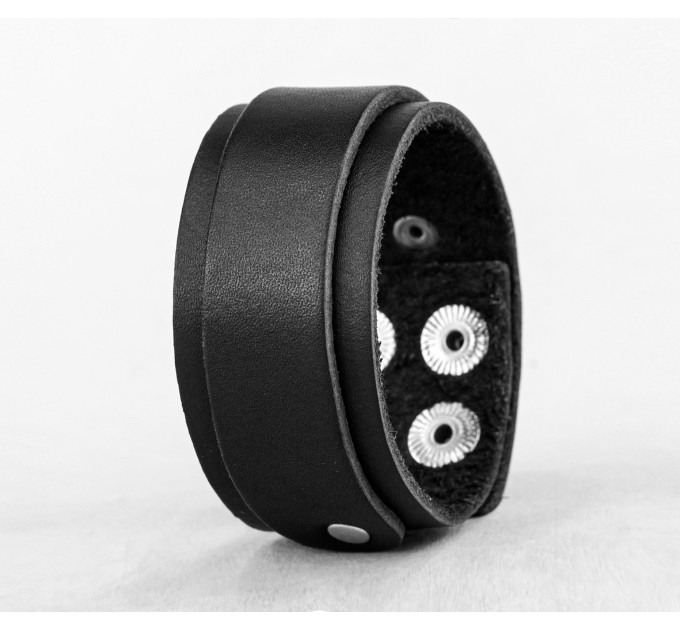 Leather cuff bracelet for men or women, code 3543