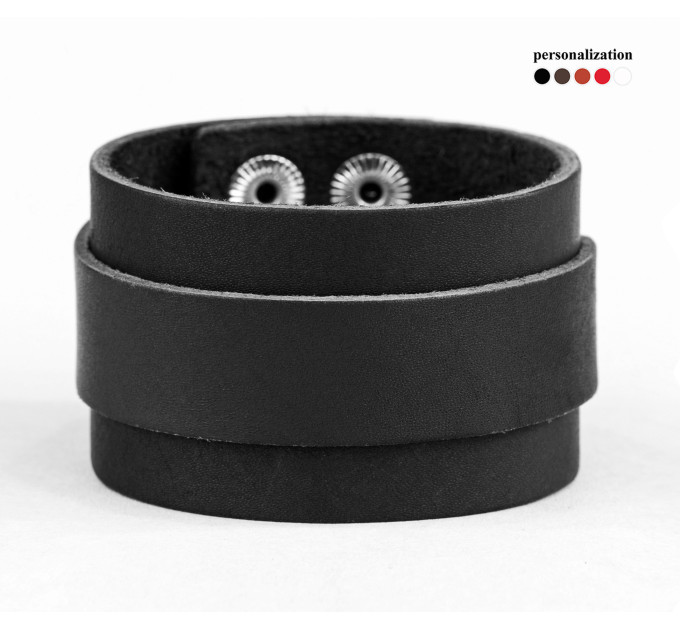 Leather cuff bracelet for men or women, code 3544