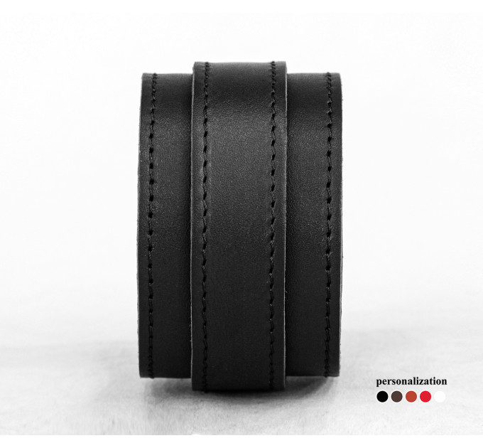 Leather cuff bracelet for men or women, code 3544st