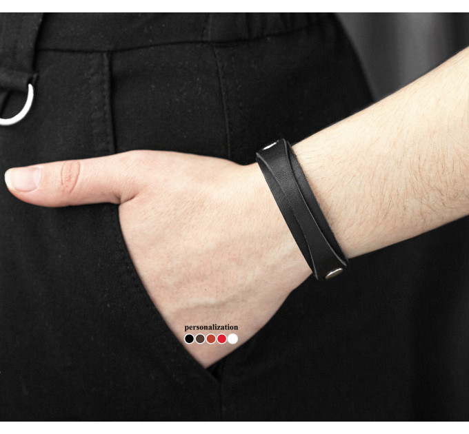 Leather bracelet for men or women, code 3550