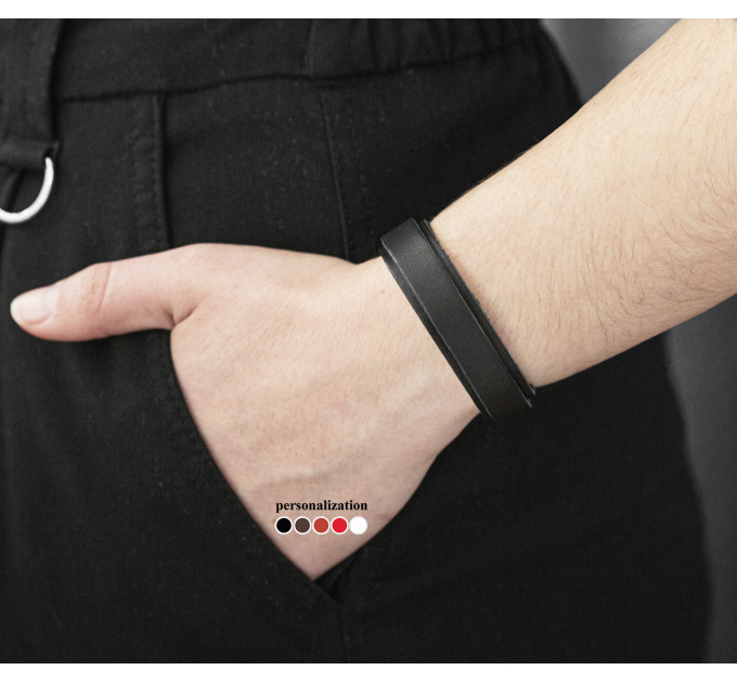 Leather bracelet for men or women, code 3552