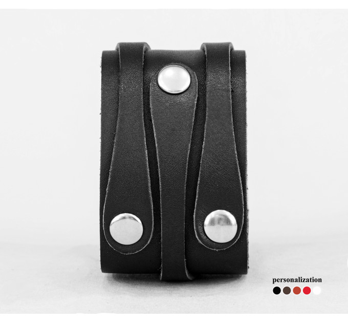 Leather cuff bracelet for men or women, code 3553