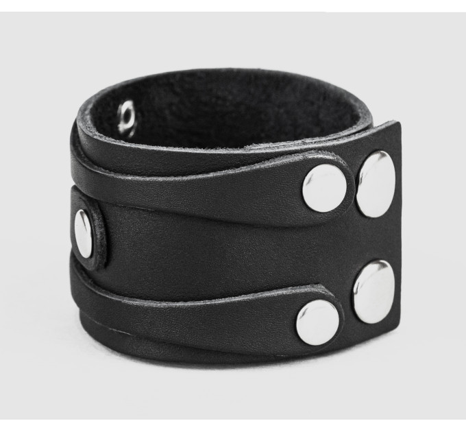 Leather cuff bracelet for men or women, code 3553