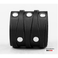 Leather cuff bracelet for men or women, code 3554
