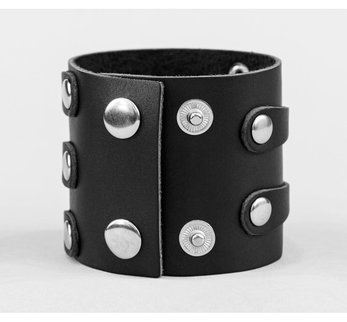 Leather cuff bracelet for men or women, code 3554