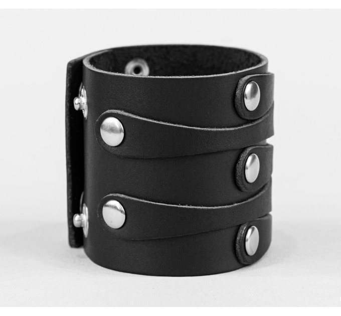 Leather cuff bracelet for men or women, code 3554
