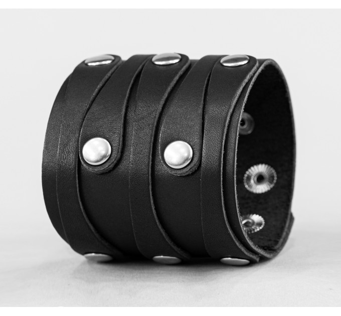 Leather cuff bracelet for men or women, code 3554