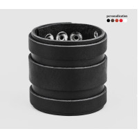 Leather cuff bracelet for men or women, code 3574