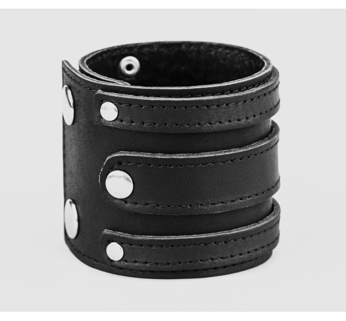 Leather cuff bracelet for men or women, code 3574st