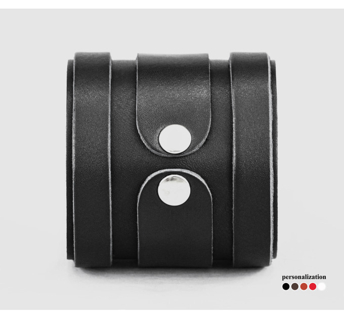Leather cuff bracelet for men or women, code 3575