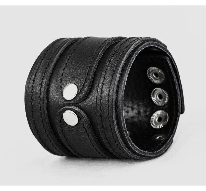 Leather cuff bracelet for men or women, code 3575st