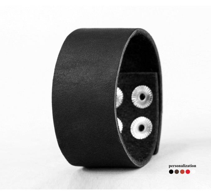 Leather cuff bracelet for men or women, code 3601
