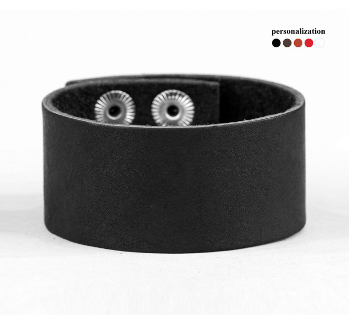 Leather cuff bracelet for men or women, code 3601