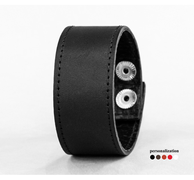 Leather cuff bracelet for men or women, code 3601st