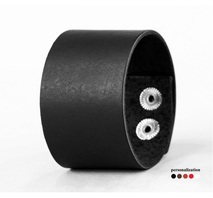 Leather cuff bracelet for men or women, code 3602