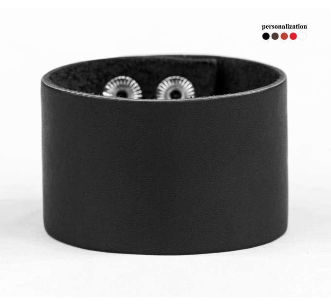 Leather cuff bracelet for men or women, code 3602