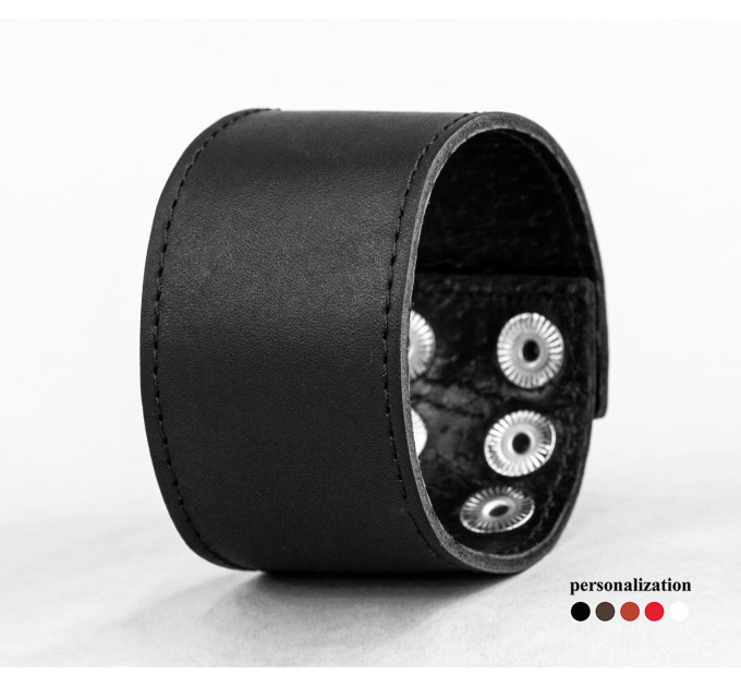 Leather cuff bracelet for men or women, code 3602st