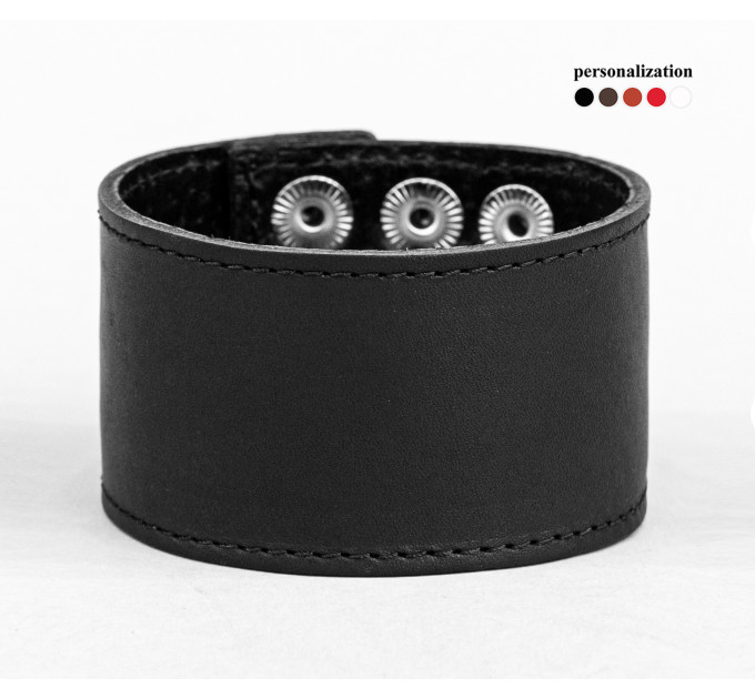 Leather cuff bracelet for men or women, code 3602st