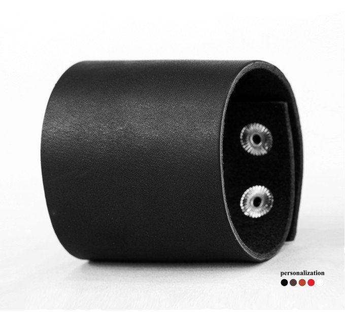 Leather cuff bracelet for men or women, code 3603