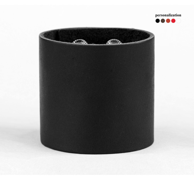Leather cuff bracelet for men or women, code 3603