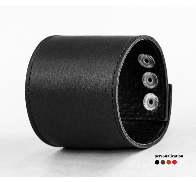 Leather cuff bracelet for men or women, code 3603st