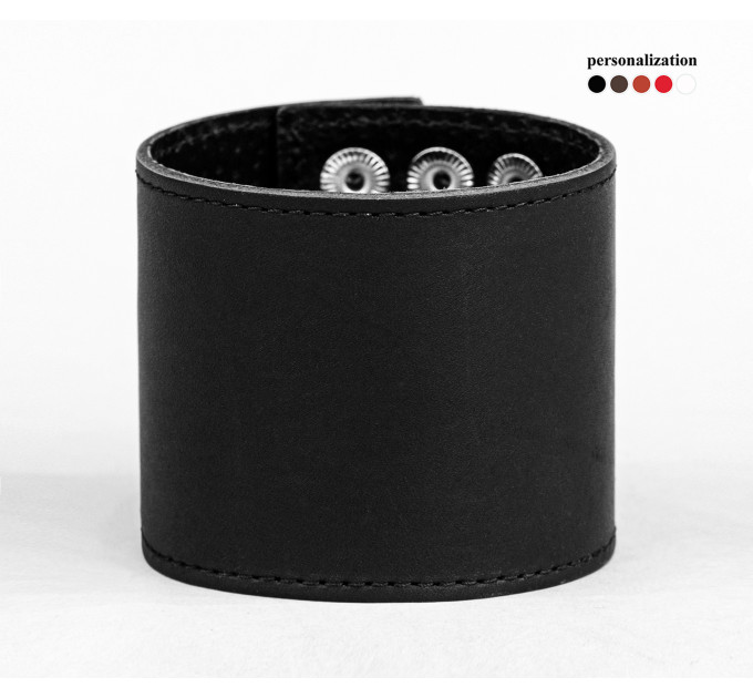 Leather cuff bracelet for men or women, code 3603st