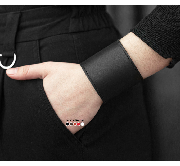 Leather cuff bracelet for men or women, code 3603st