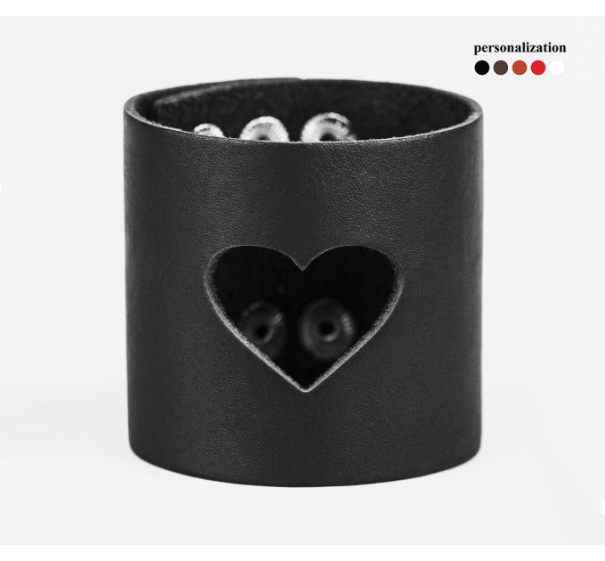 Leather cuff bracelet for men or women, code 3620