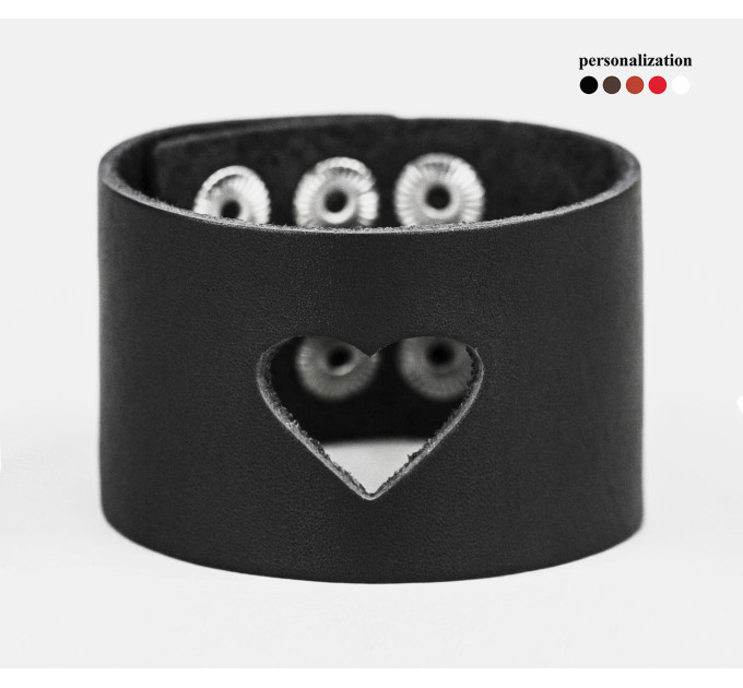 Leather cuff bracelet for men or women, code 3621