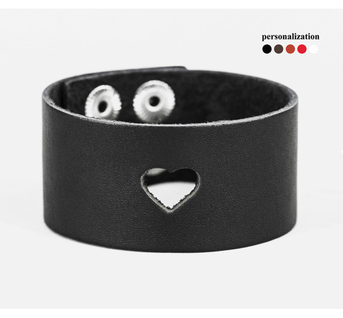 Leather cuff bracelet for men or women, code 3622