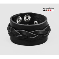 Leather cuff bracelet for men or women, code 3631
