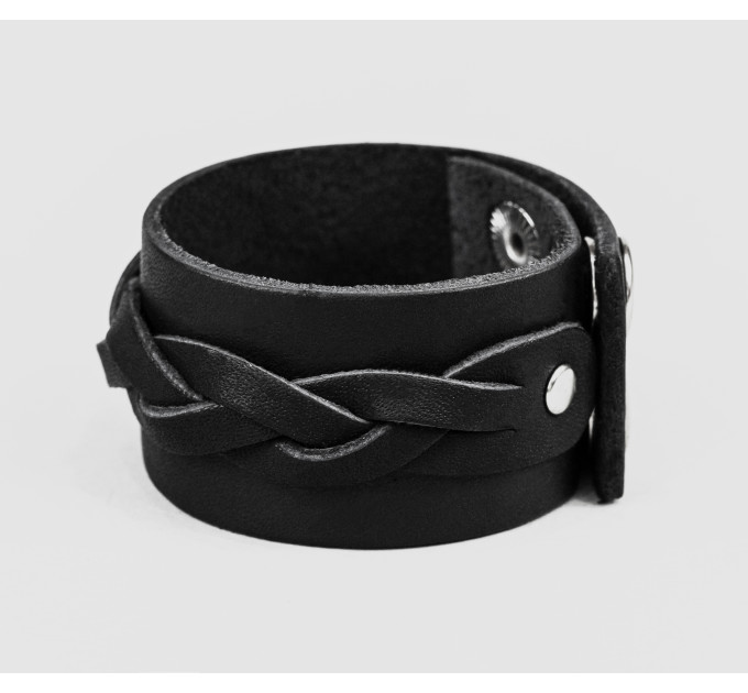 Leather cuff bracelet for men or women, code 3631