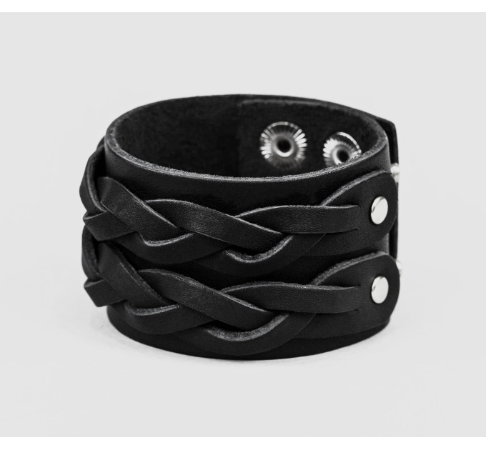 Leather cuff bracelet for men or women, code 3632