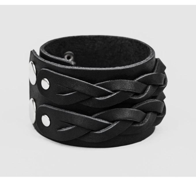 Leather cuff bracelet for men or women, code 3632