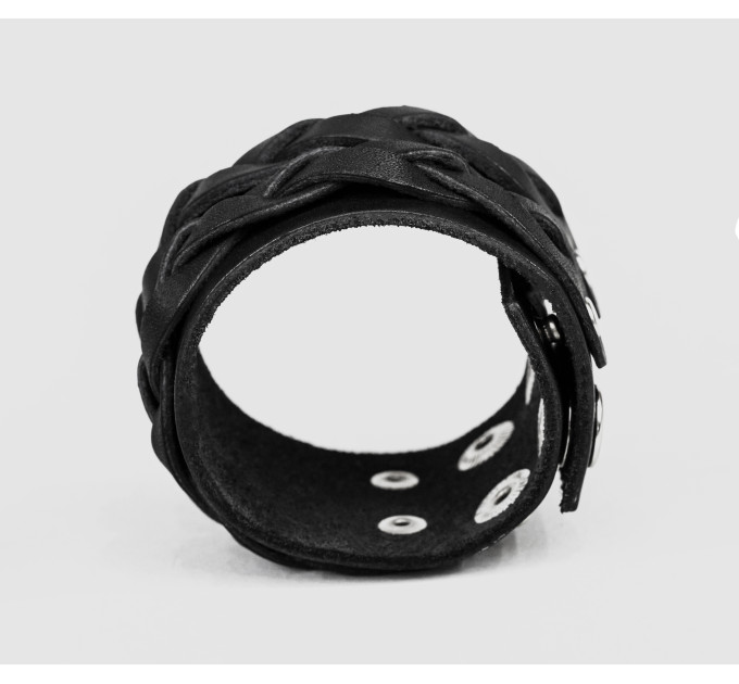 Leather cuff bracelet for men or women, code 3632