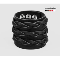 Leather cuff bracelet for men or women, code 3633 Leather cuff bracelet for men or women, code 3633