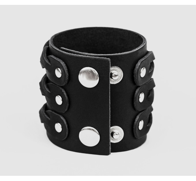 Leather cuff bracelet for men or women, code 3633
