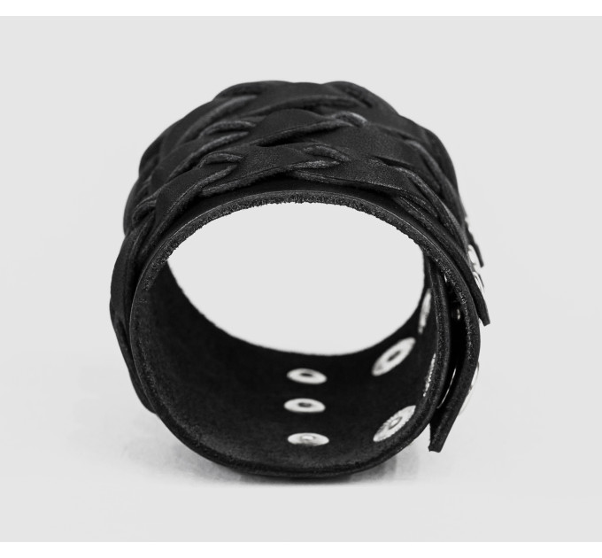 Leather cuff bracelet for men or women, code 3633