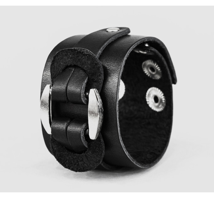Leather cuff bracelet for men or women, code 3745