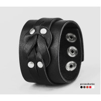Leather cuff bracelet for men or women, code 3780