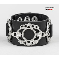 Leather cuff bracelet for men or women, code 3901