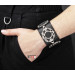 Leather cuff bracelet for men or women, code 3901