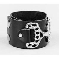 Leather cuff bracelet for men or women, code 3901