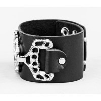 Leather cuff bracelet for men or women, code 3901