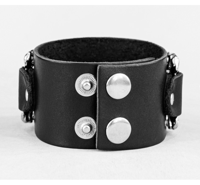Leather cuff bracelet for men or women, code 3901