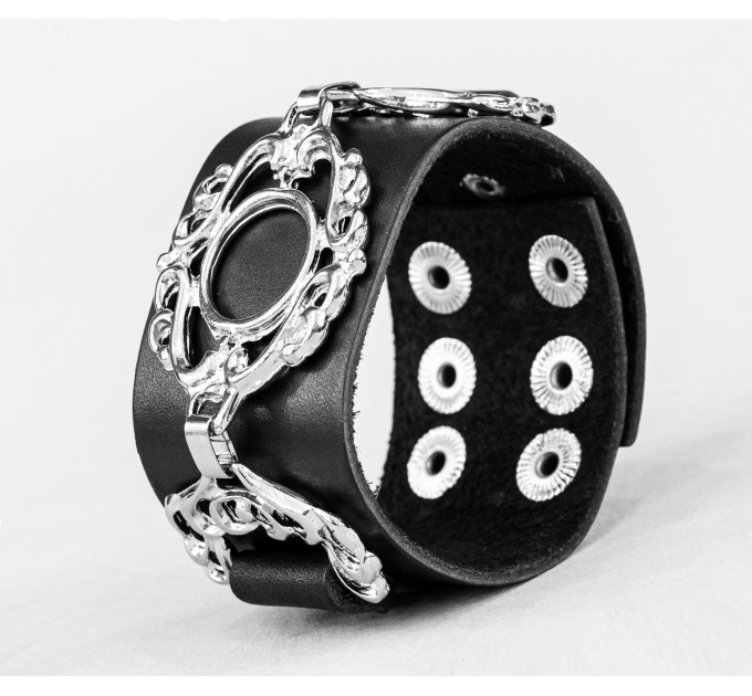 Leather cuff bracelet for men or women, code 3901