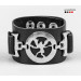 Leather cuff bracelet for men or women, code 3902