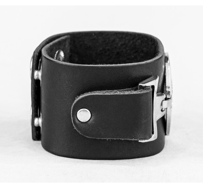 Leather cuff bracelet for men or women, code 3902