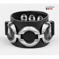 Leather cuff bracelet for men or women, code 3903